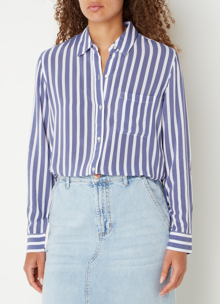Bluza Rails Josephine s prugastim printom i džepom na prsima