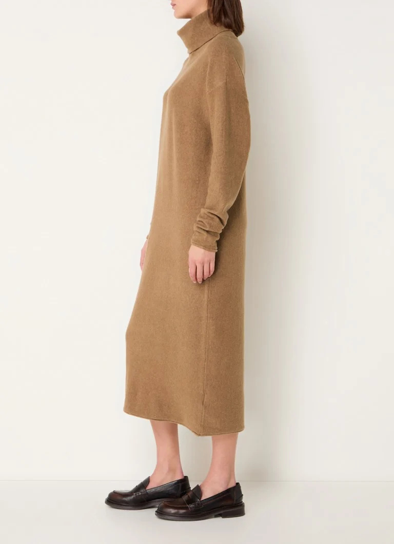 Penn & Ink Fine knit midi sweater dress with turtleneck
