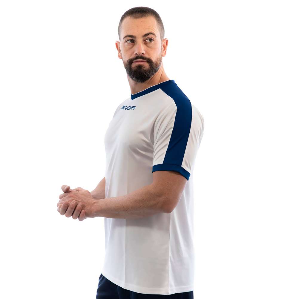 Givova Kit Revolution Fußball Trikot mit Shorts weiß navy