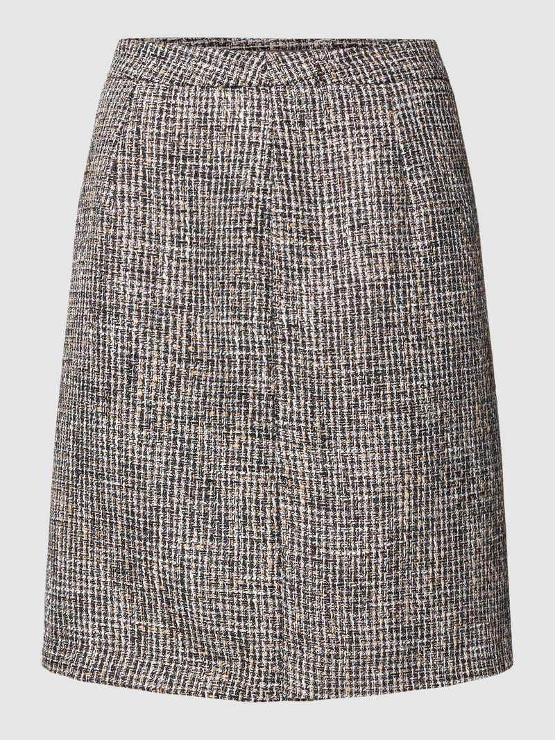 Minirock in Bouclé-Optik Modell 'Ro' in cognac
