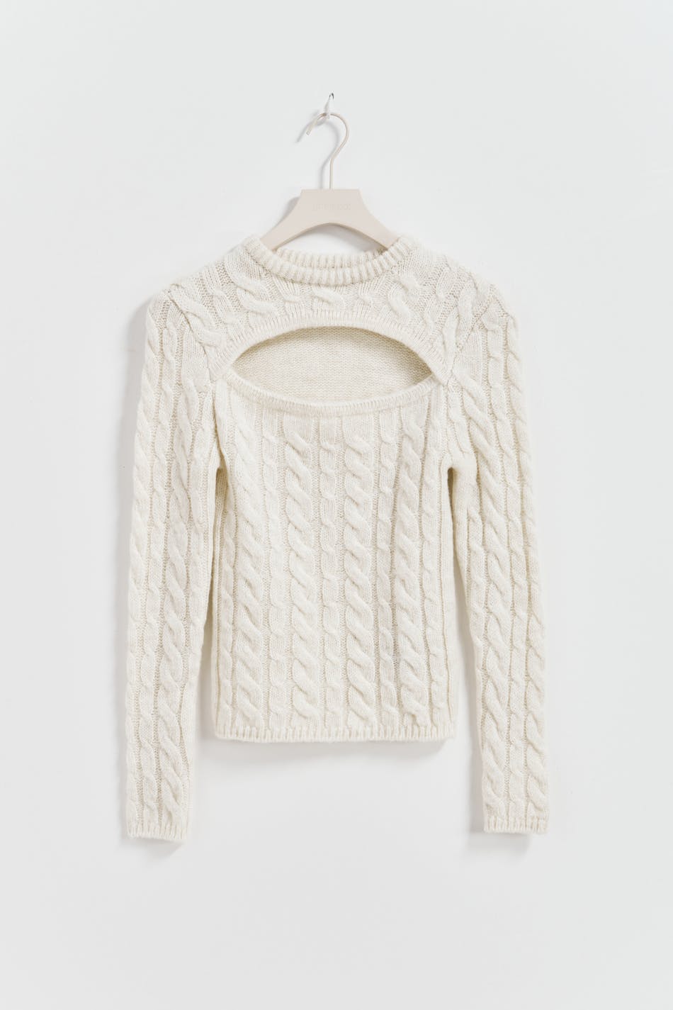 Cable cut-out knit top