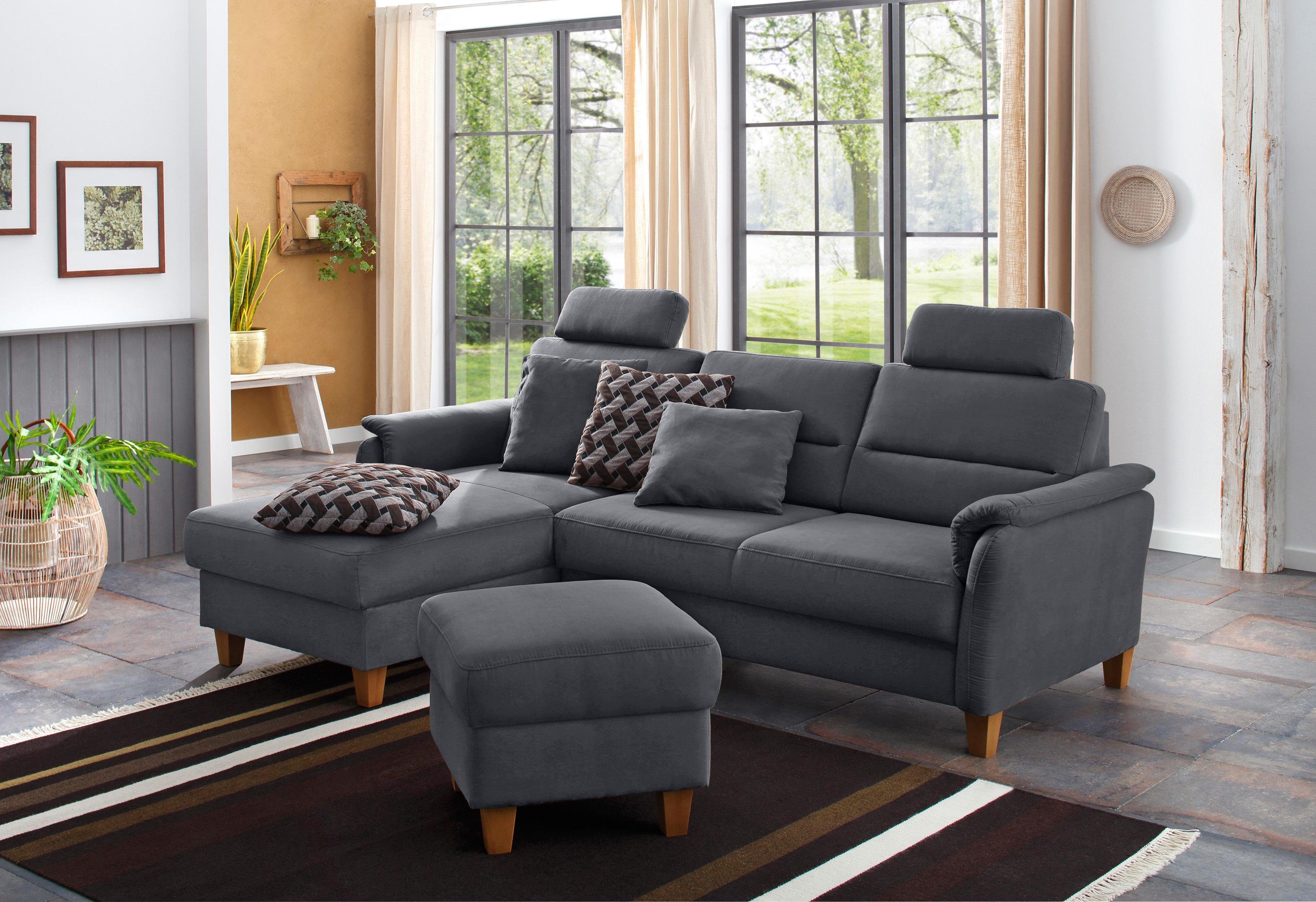 Home affaire Ecksofa Palmera, Federkern, wahlweise mit Bettfunktion und mit/ohne Bettkasten
