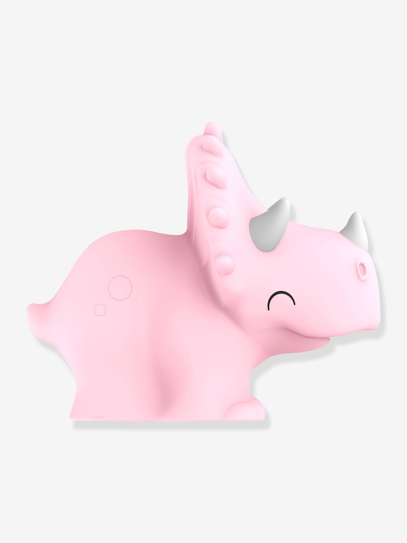 Softes Kinderzimmer Akku-Nachtlicht Triceratops ROXY DHINK - rosa