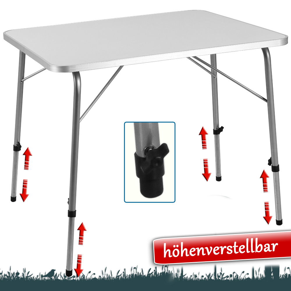 Casaria Deuba Alu Tisch klappbar   höhenverstellbar
