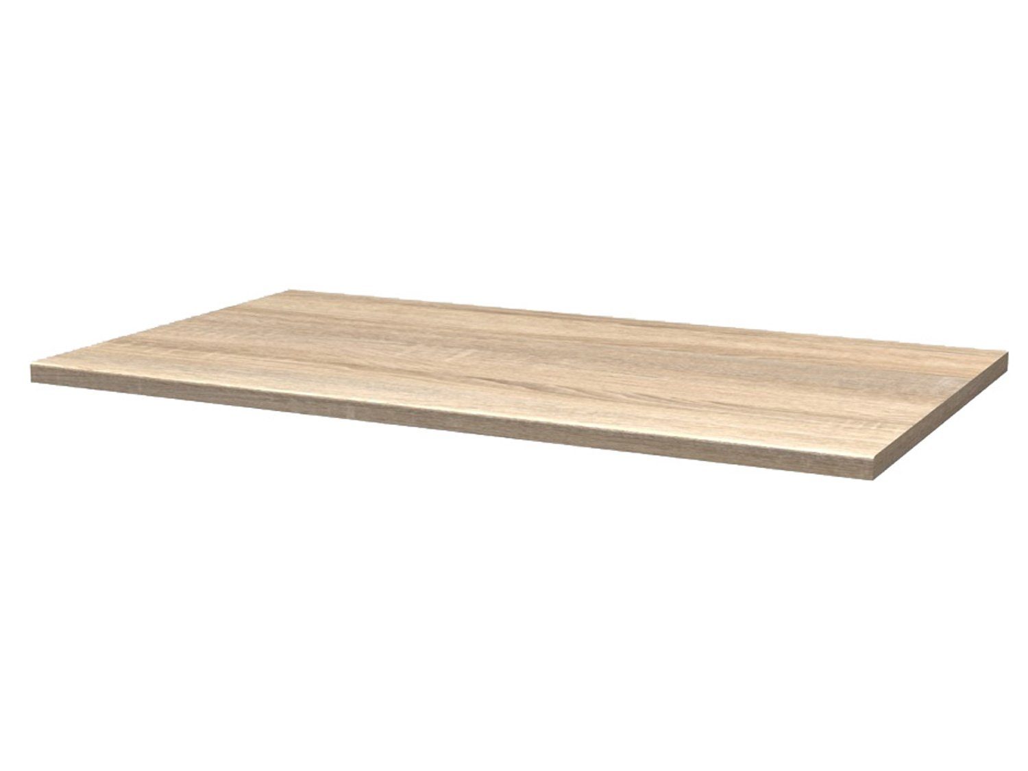 Flex-Well Arbeitsplatte - 100 x 60 x 3,8 cm - Sonoma Eiche – Valencia/Neapel