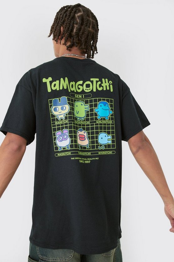 Oversize T-Shirt mit lizenziertem Tamagotchi Gaming Print