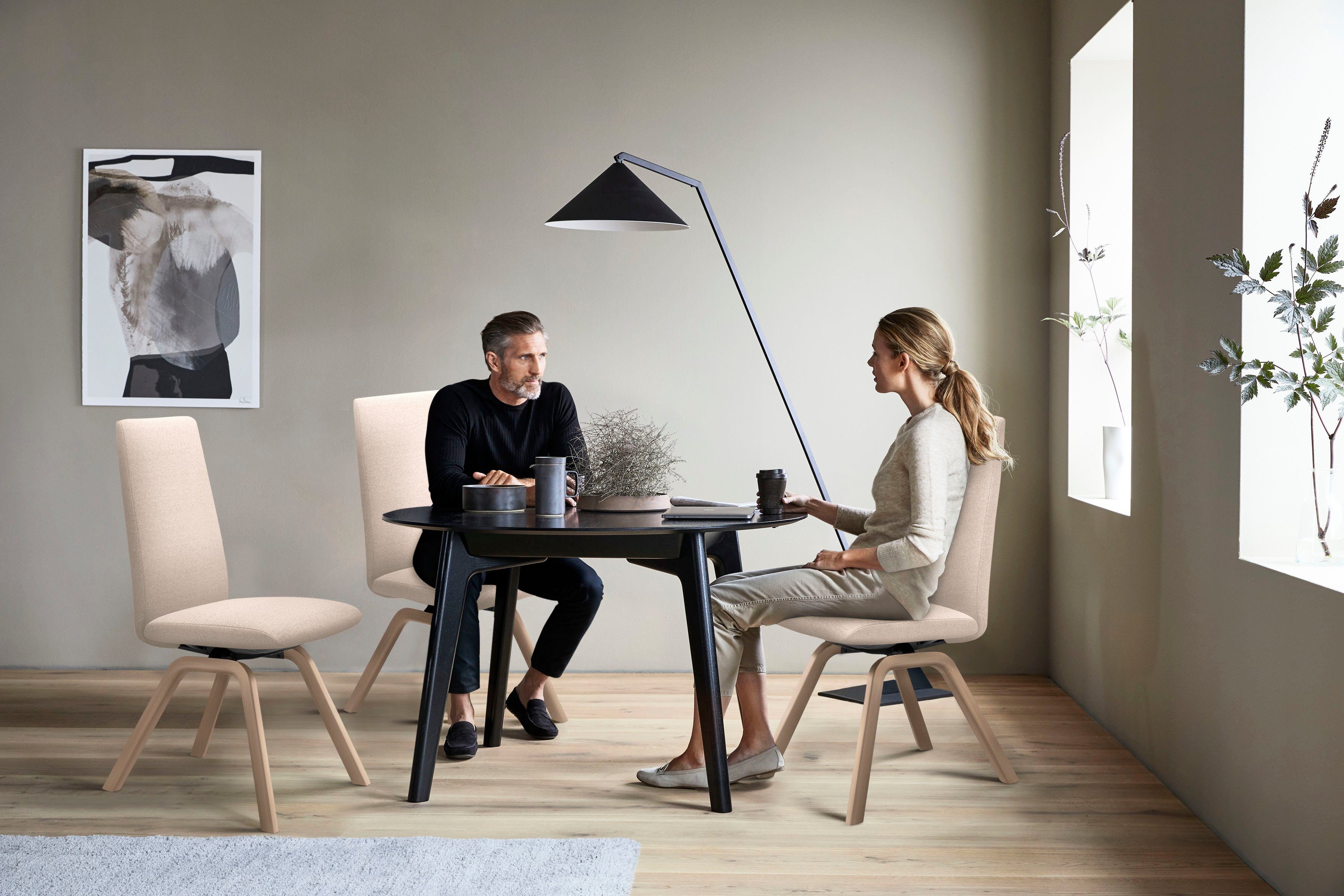 Stressless® Polsterstuhl Laurel, High Back, Größe L, mit schräggestellten Beinen in Eiche gekalkt
