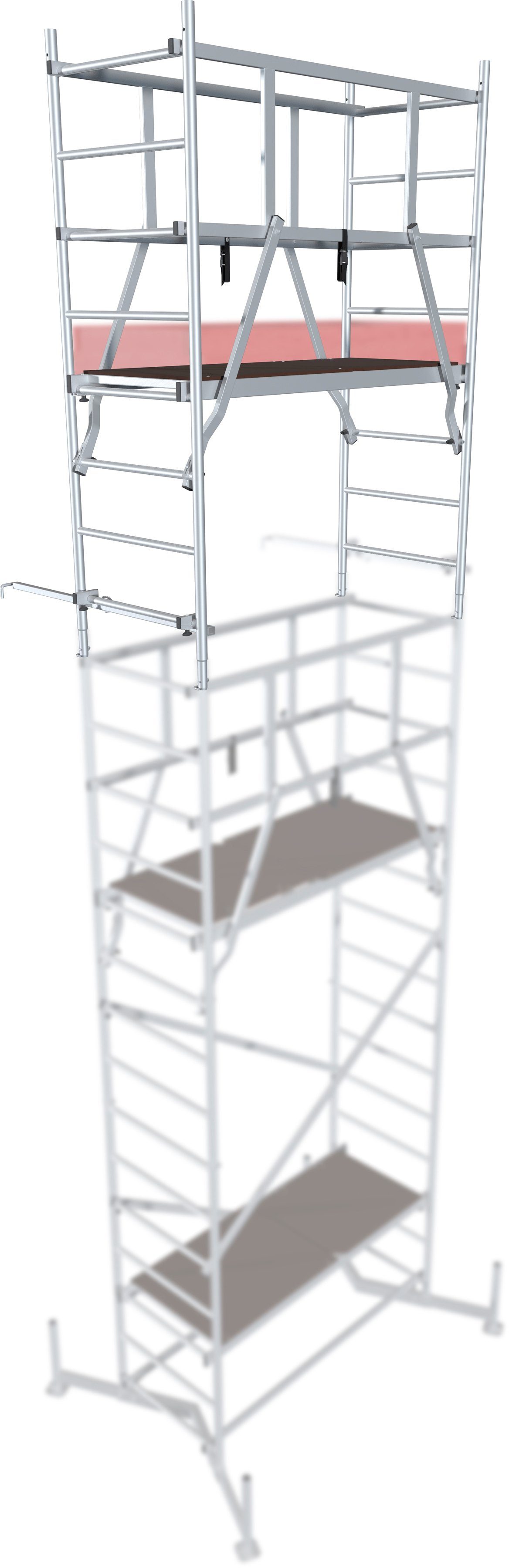 KRAUSE Arbeitsgerüst ClimTec System 2. Aufstockung, nur in Verbindung mit ClimTec System Grundgerüst + 1. Aufstockung