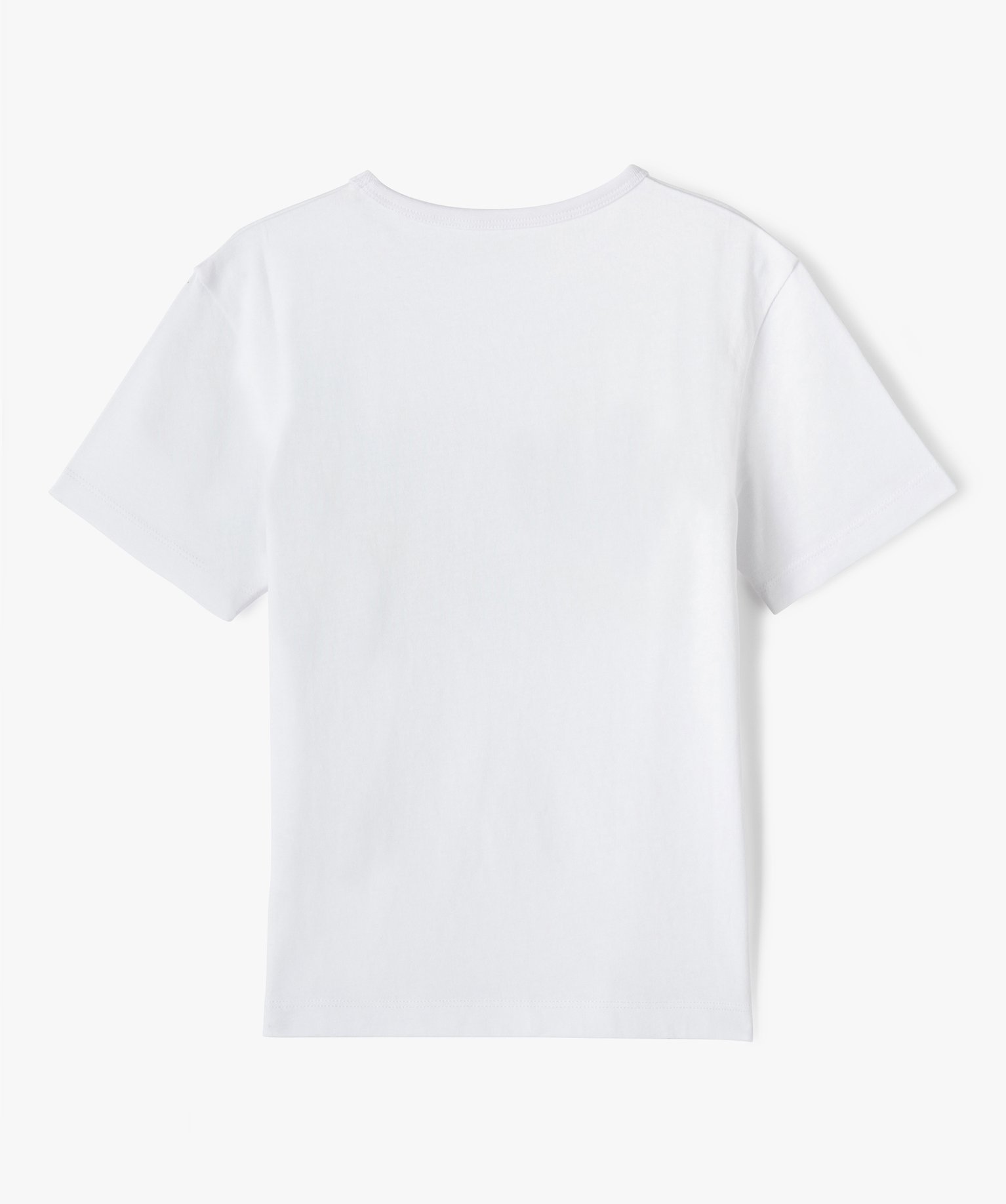Tee-shirt Garçon à manches courtes avec motif estival blanc | GEMO