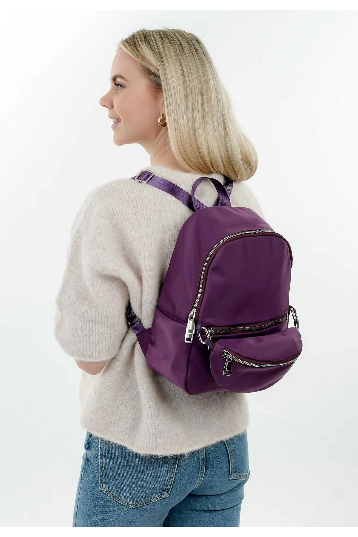 Emily & Noah  Rucksack - Lila - Unifarben