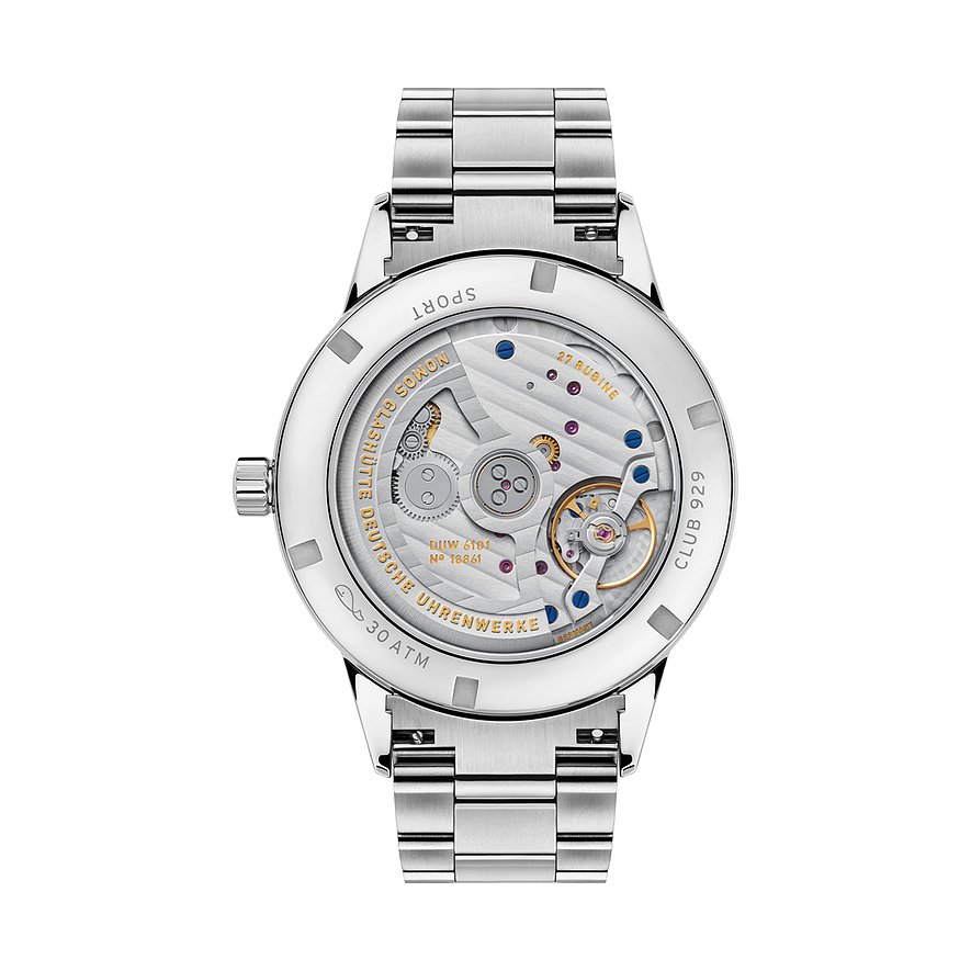 Nomos Glashütte Herrenuhr Club Sport neomatik 42 Datum blau