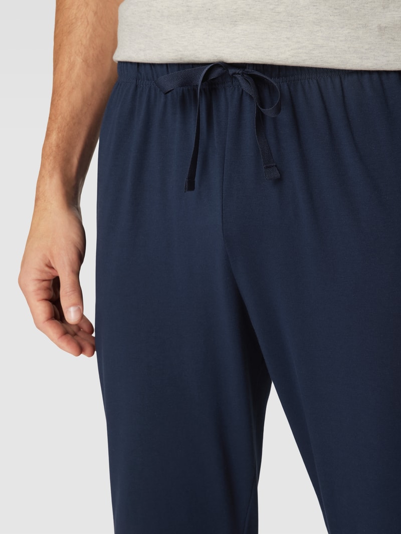 Pyjama-Hose mit Eingrifftaschen in dunkelblau