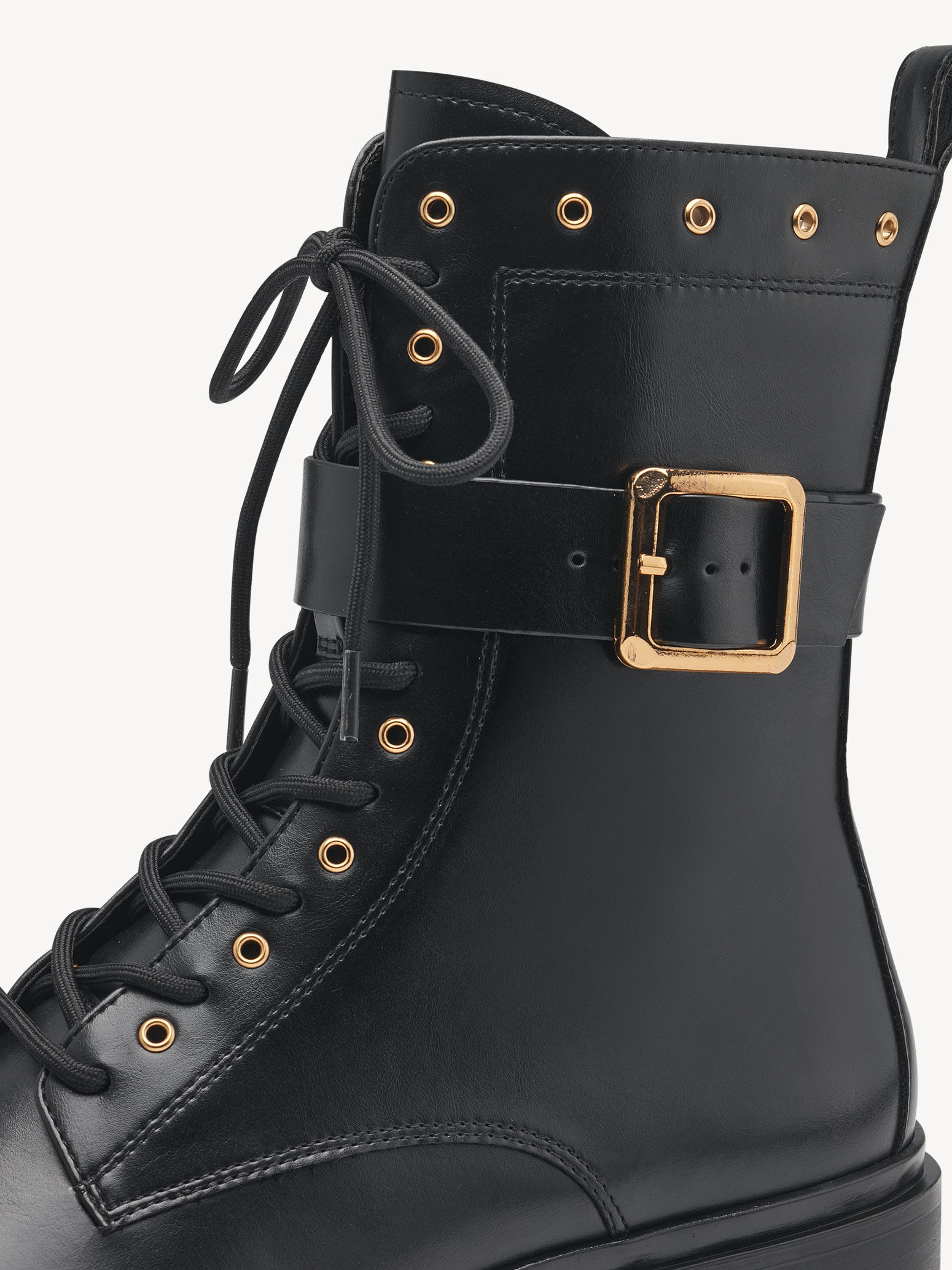 Bottine en cuir - noir