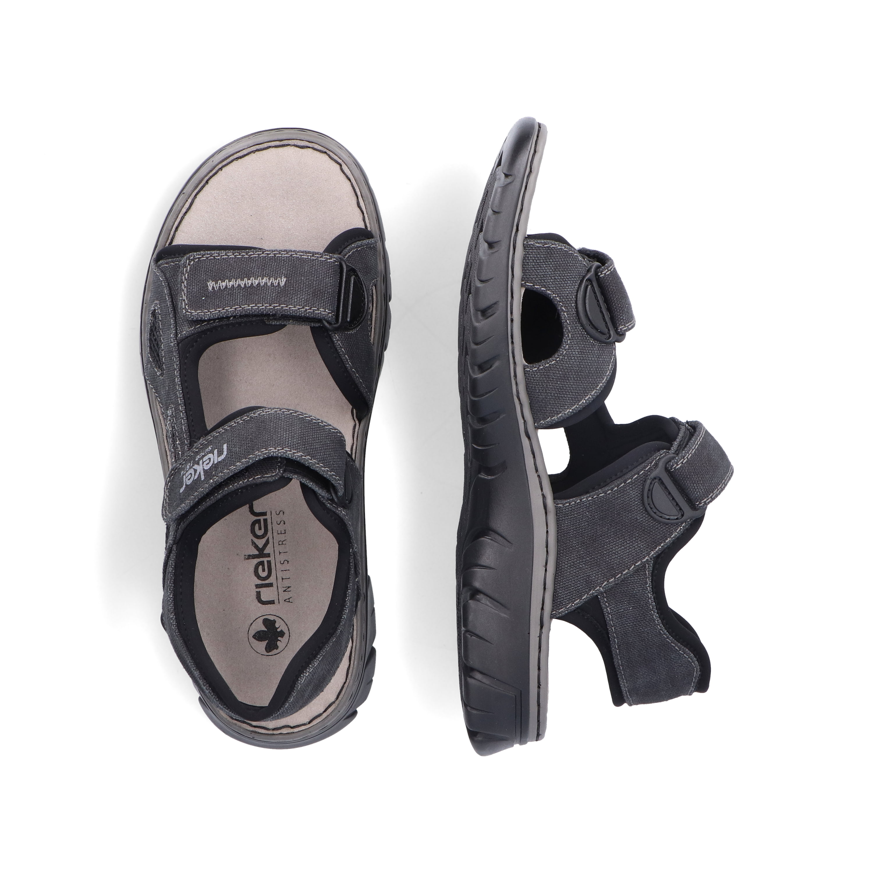 Rieker Herren Trekkingsandalen steingrau