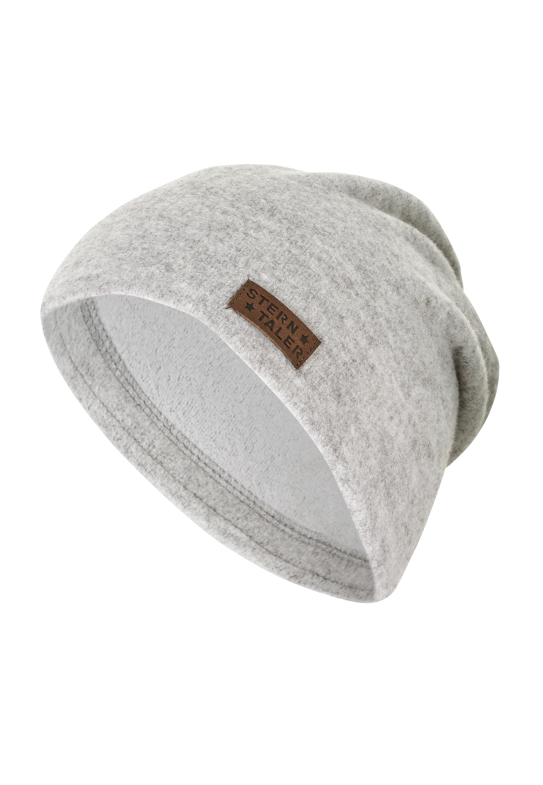 Slouch-Beanie aus Strickfleece Melange in 4 Farben