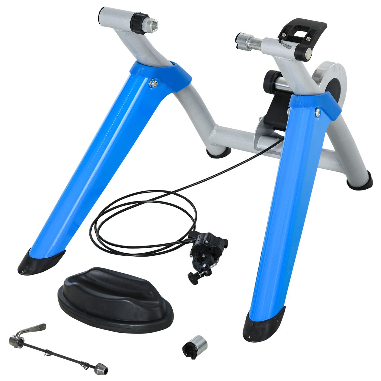 HOMCOM Rollentrainer Fahrradtrainer mit Magnetbremse für 650C, 700C/26