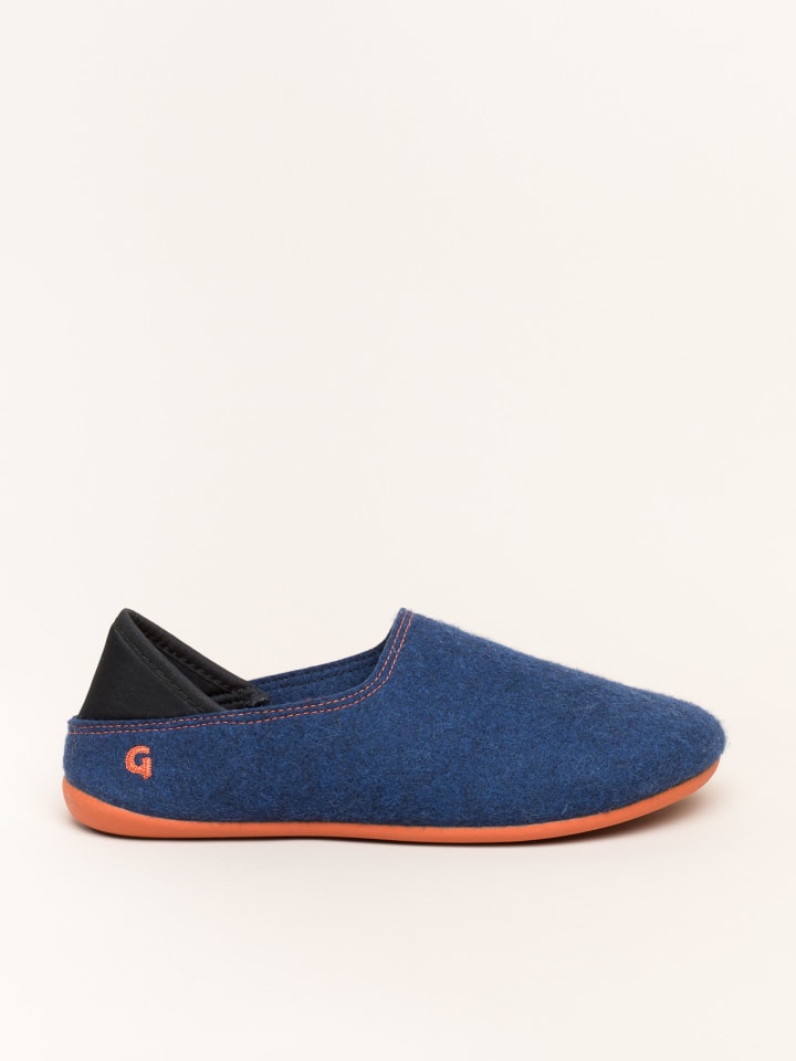 Gottstein Hausschuh Wool Slip-On in midnight/orange günstig kaufen