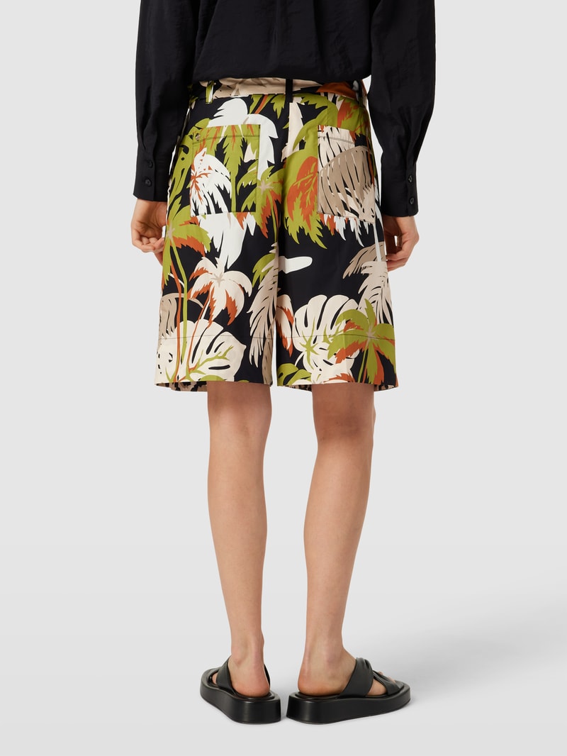Bermudas mit Allover-Muster in schilf