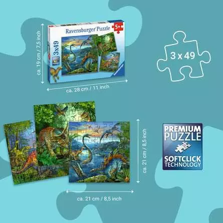 Kinderpuzzle ab 5 Jahren - Faszination Dinosaurier - 49 Teile