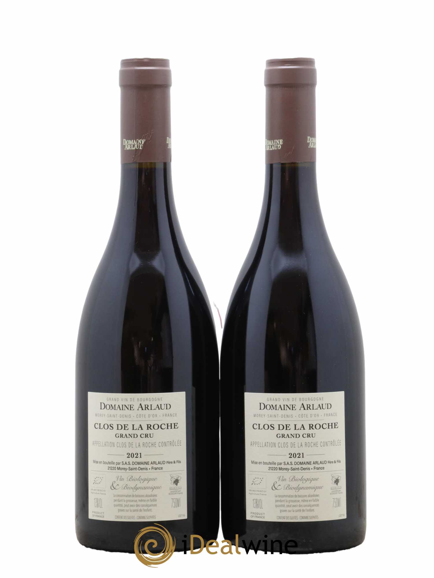 Clos de la Roche Grand Cru Arlaud  2021 - Lot de 2 Bouteilles