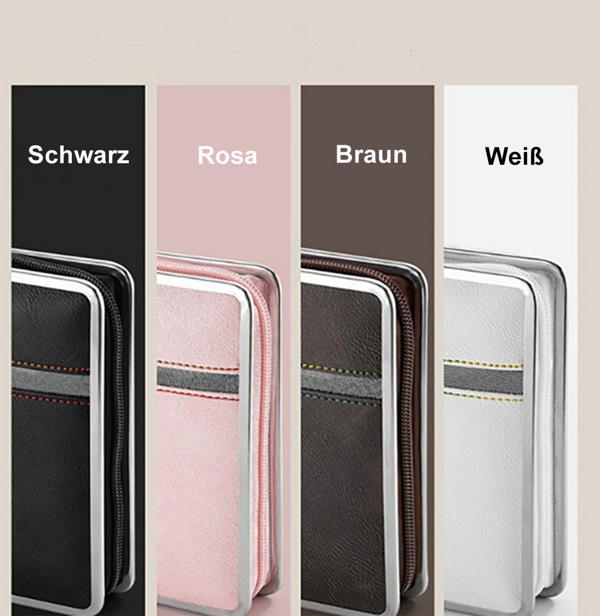 TPFBeauty Maniküre-Pediküre-Set Nagel Set mit Aufbewahrungs-Etui, 11-tlg., Nagelschere, Nagelknipser, Pinzette uvm., Edelstahl Maniküre Set Pediküre Set - Rosa