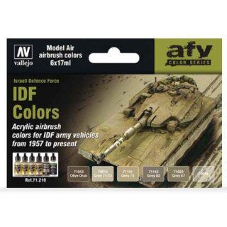 Vallejo Model Air: Model Air Set IDF Colors Israeli Defence Force (6)