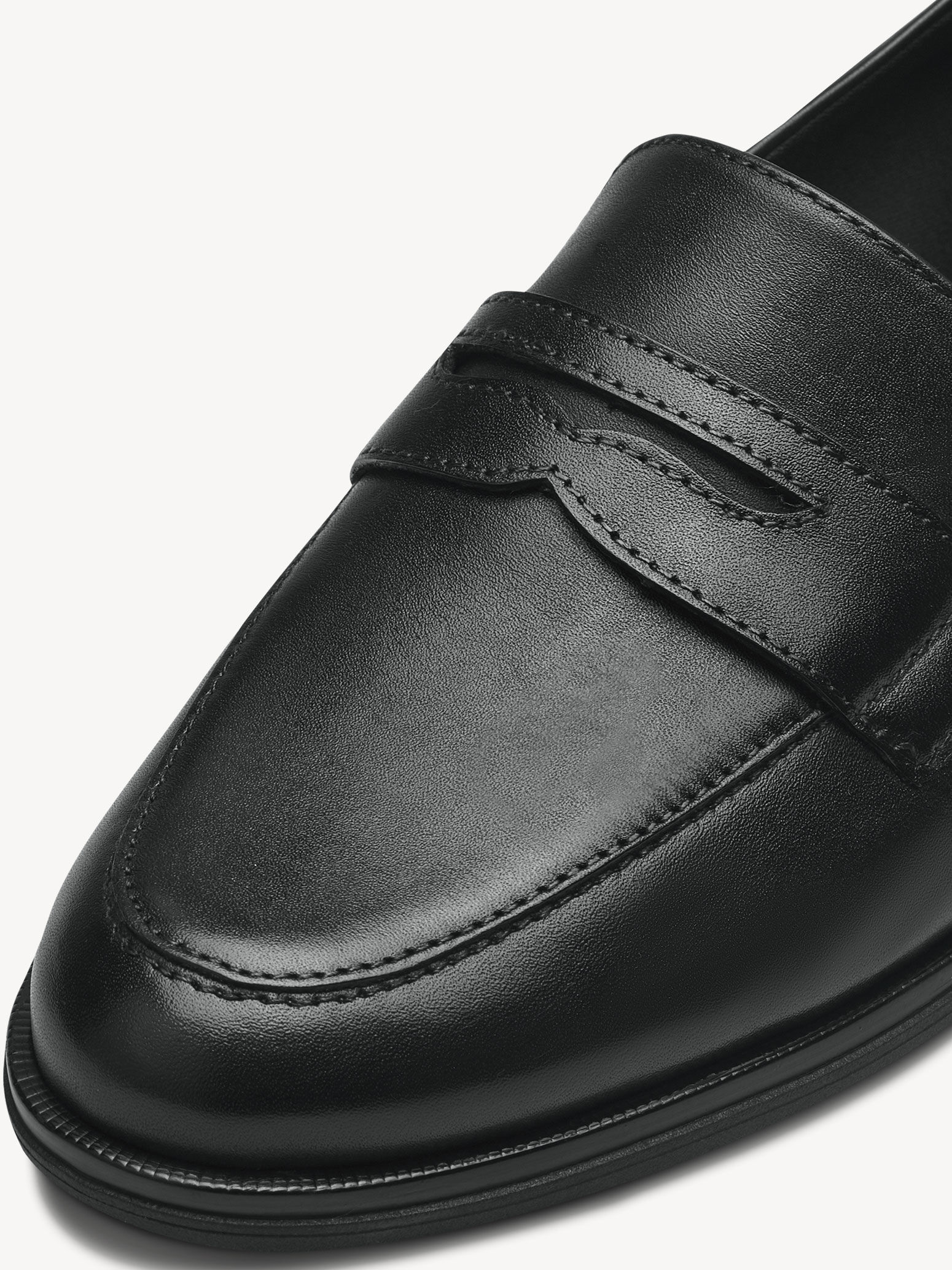 Slipper en cuir - noir
