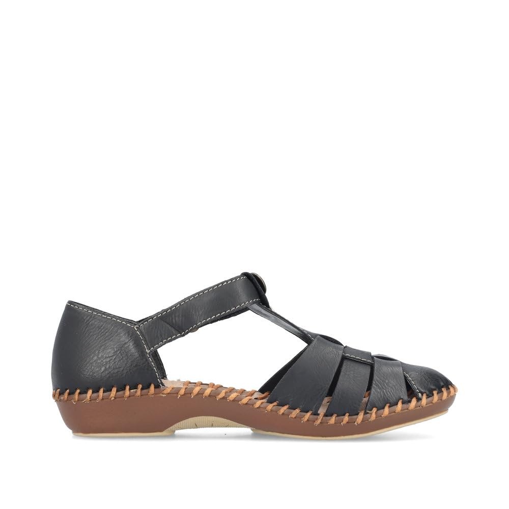 RIEKER Sportliche Slipper schwarz