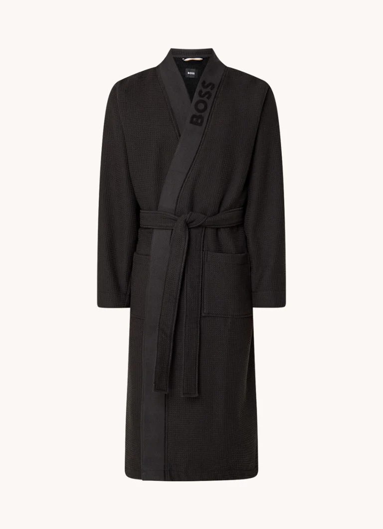HUGO BOSS Waffle Cotton Kimono
