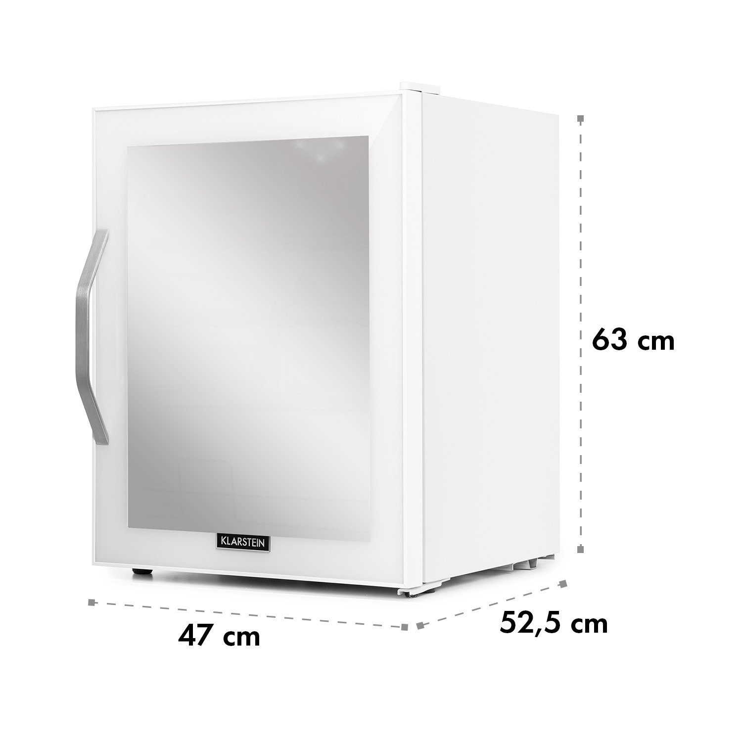 Klarstein Getränkekühlschrank HEA-Beersafe XL WG 10034929A, 63 cm hoch, 47 cm breit, Bierkühlschrank Hausbar Getränke Flaschenkühlschrank Glastür