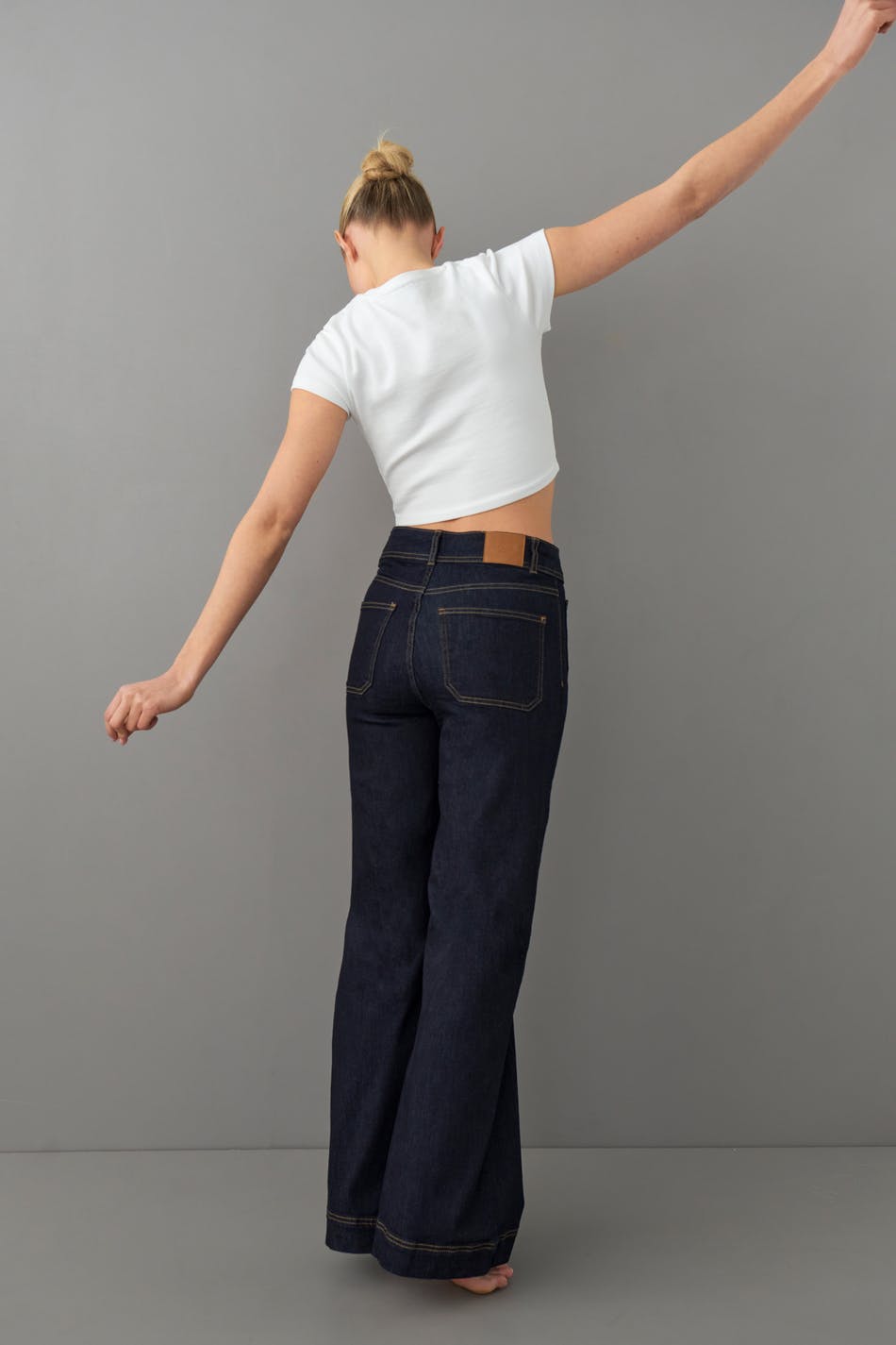Marine flare jeans