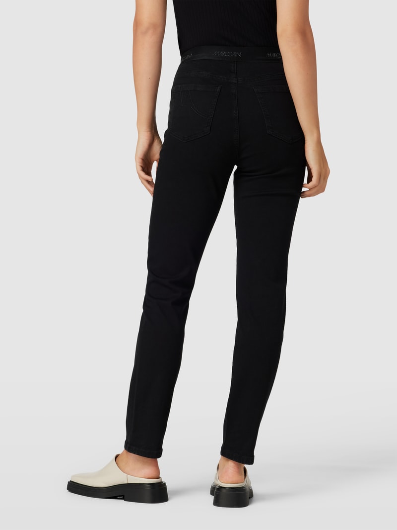 Jeans mit elastischem Bund Modell 'SIENA' in schwarz