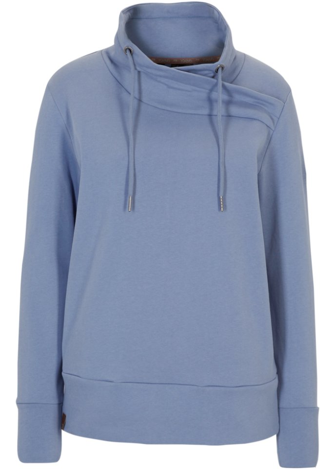 Sweatshirt mit großem Kragen aus Bio-Baumwolle