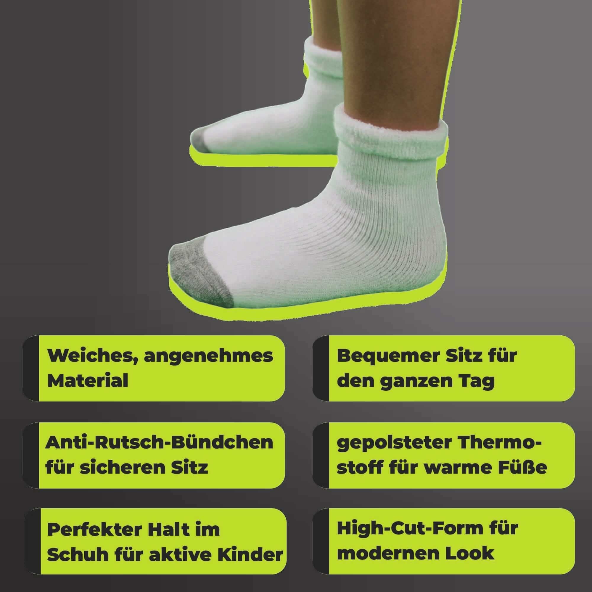 Athletech Thermosocken 6 Paar Thermo Socken für Kinder 3-5 Jahre bis Gr.34