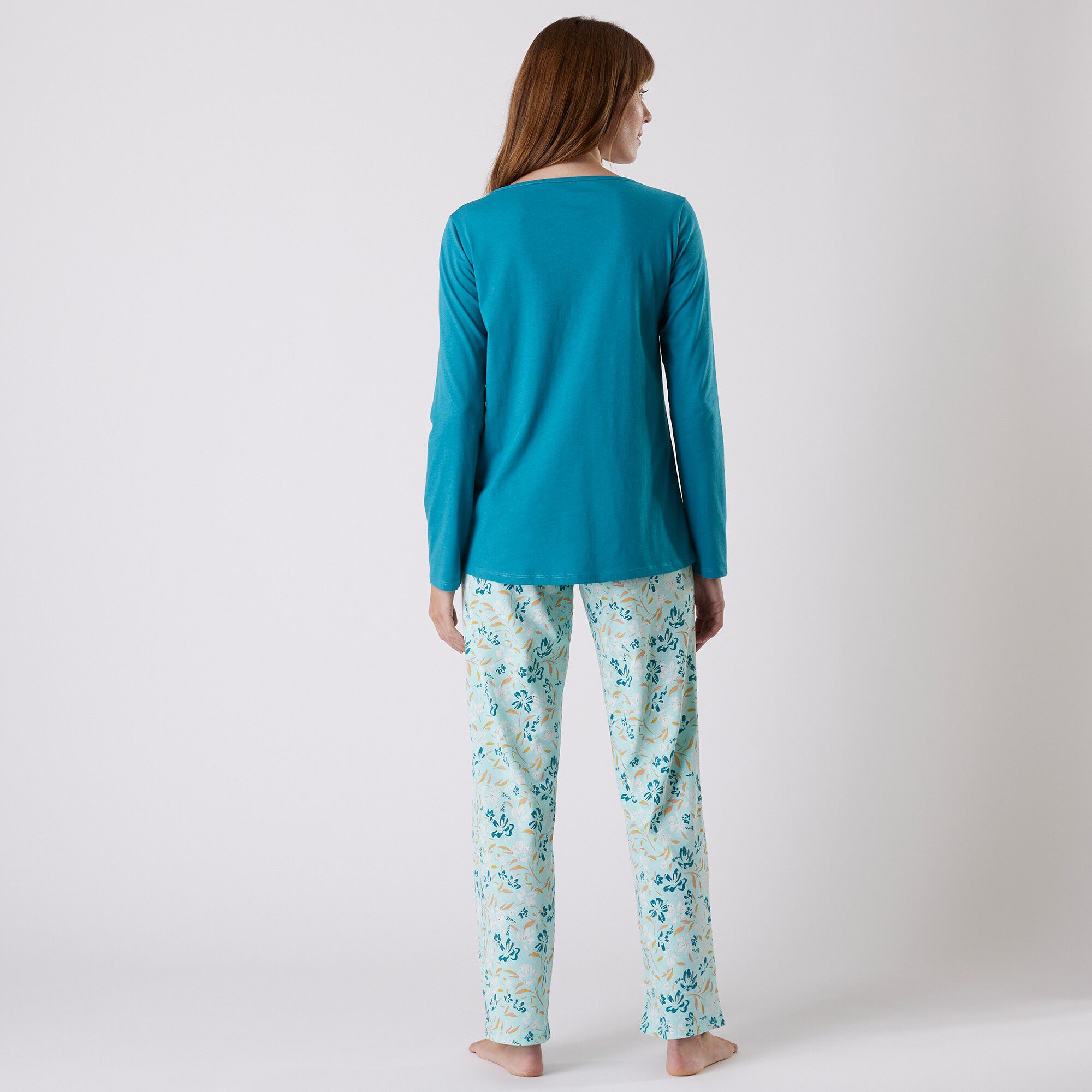 Pantalon pyjama coton imprimé floral