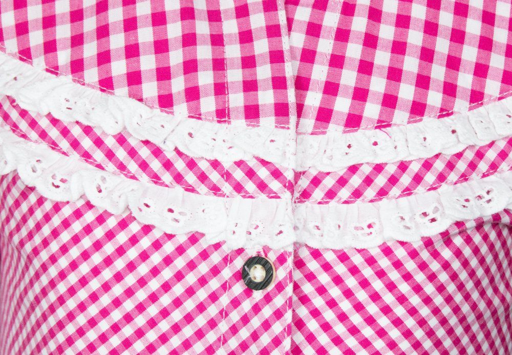 Maddox Trachtenbluse Kinder Bluse 'Emma', Pink kariert