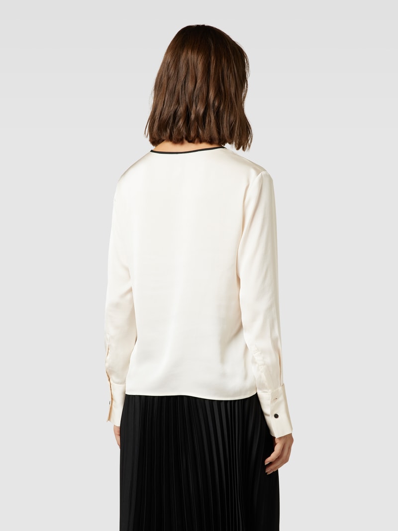 Blusenshirt mit Kontraststreifen Modell 'CAMILE' in ecru