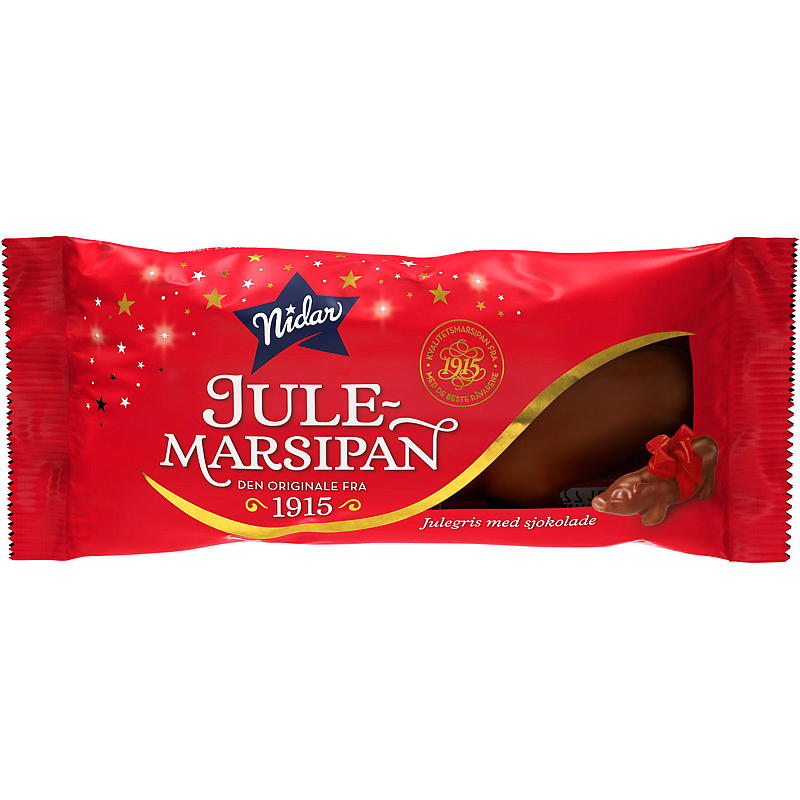 Nidar Julemarsipan gris 60 g m/sjokolade Nidar