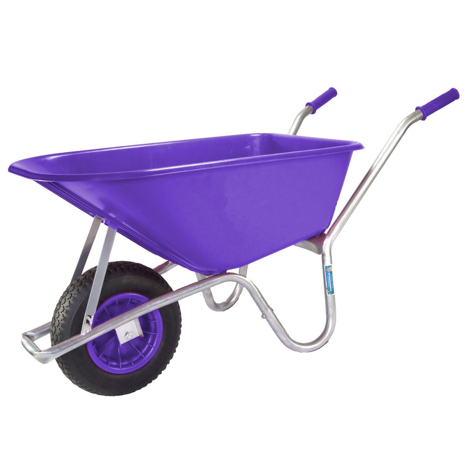 TRUTZHOLM Schubkarre Schubkarre 100 L 250 kg violett Gartenschubkarre Schiebkarre PP Mulde