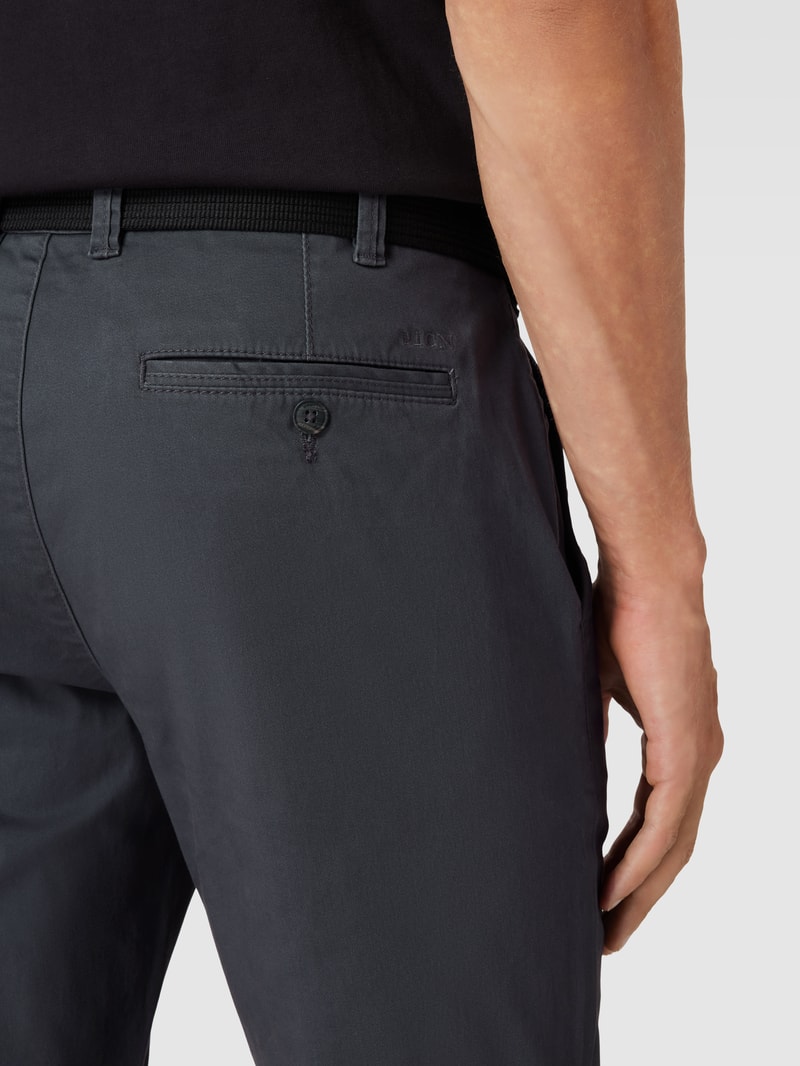 Stoffhose mit französischen Eingrifftaschen in dunkelgrau