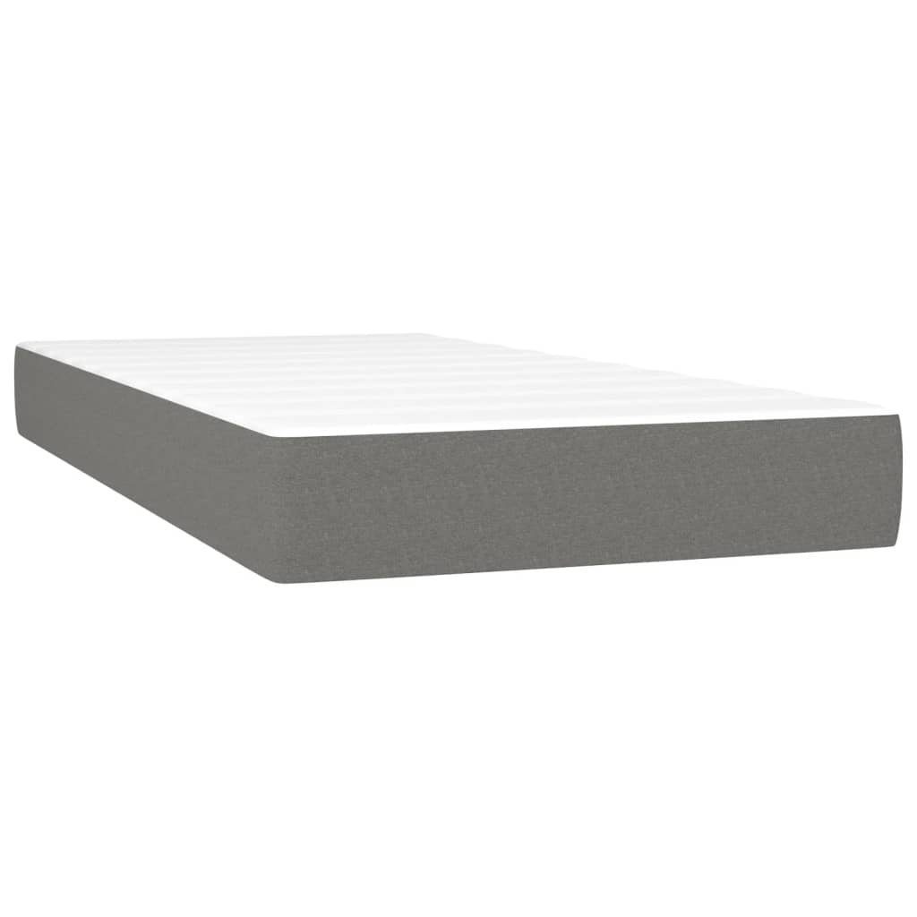 Boxspringmatratze Taschenfederkernmatratze Dunkelgrau 80x200x20 cm Stoff, vidaXL, 20 cm hoch