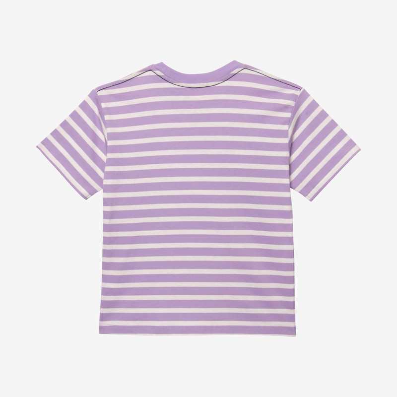 T-shirt garçon à rayures violet Catimini