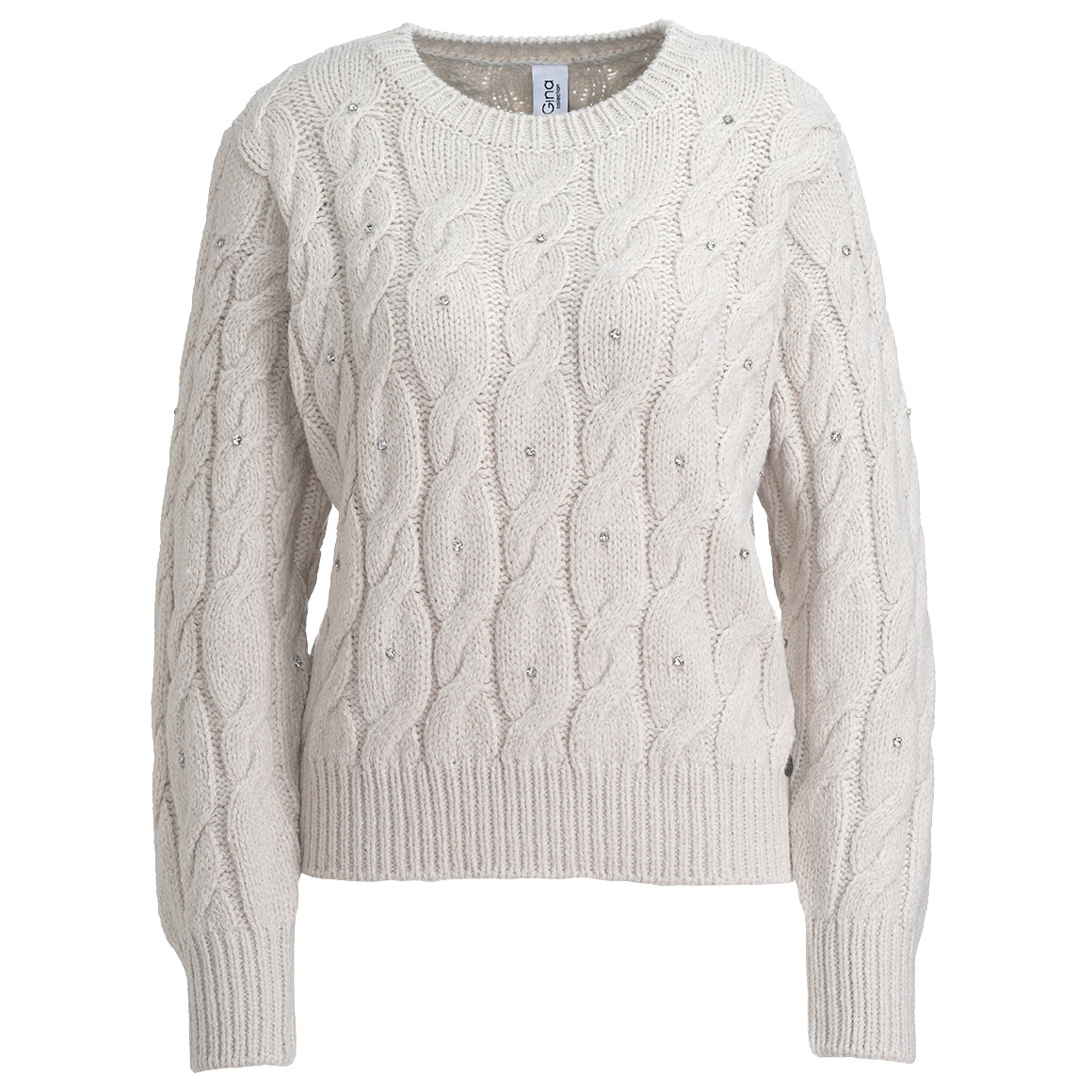 Damen Strickpullover mit Glitzersteinen