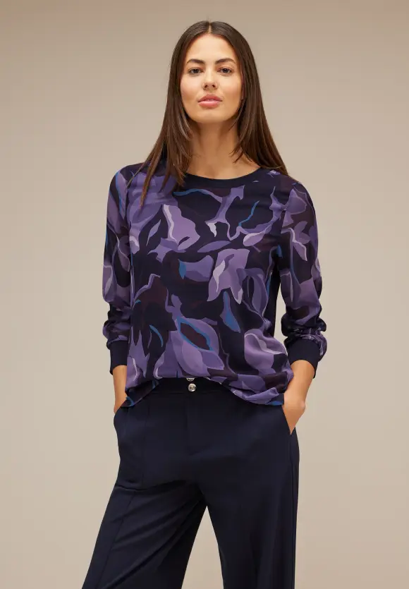 Street One Materialmix Shirt mit Print