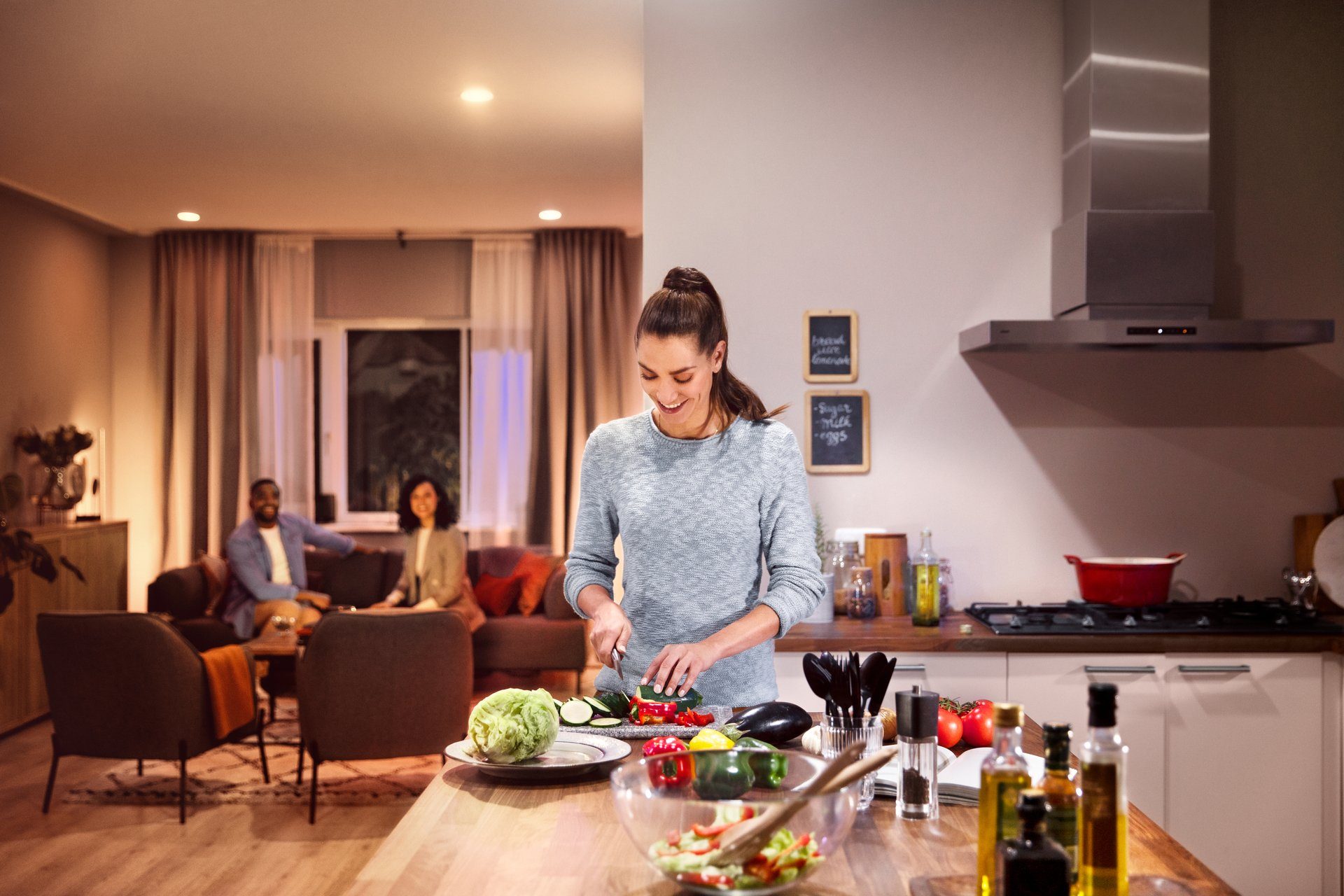 Philips Hue LED-Leuchtmittel White & Col. Amb. E27 Doppelpack 2x800lm 75W, E27, 1 St., Farbwechsler, Warmweiß
