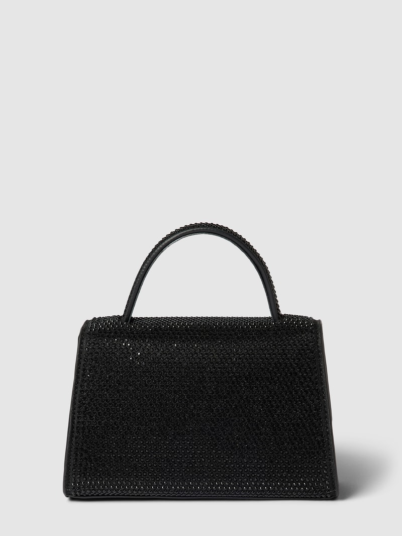 Handtasche mit Zierbesatz in schwarz