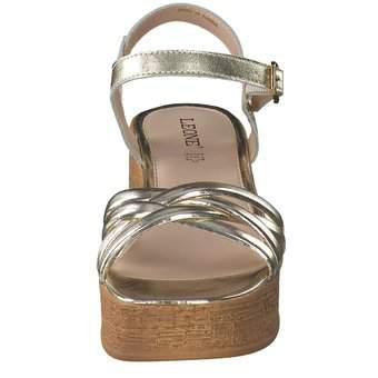 Leone Keilsandale in gold