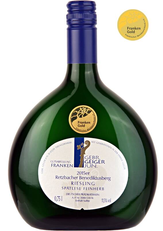 Weingut Gebr. Geiger jun. Riesling Spätlese halbtrocken Retzbacher Benediktusberg 2018