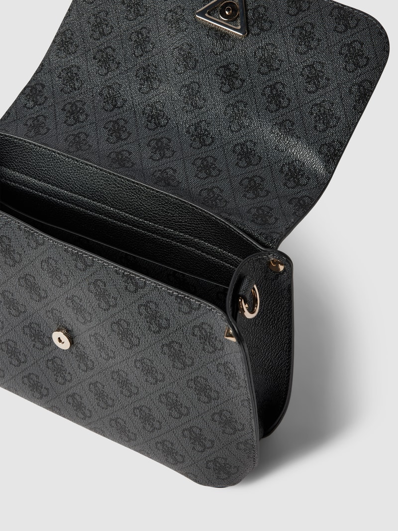Handtasche mit Label-Applikation Modell 'MERIDIAN' in graphit