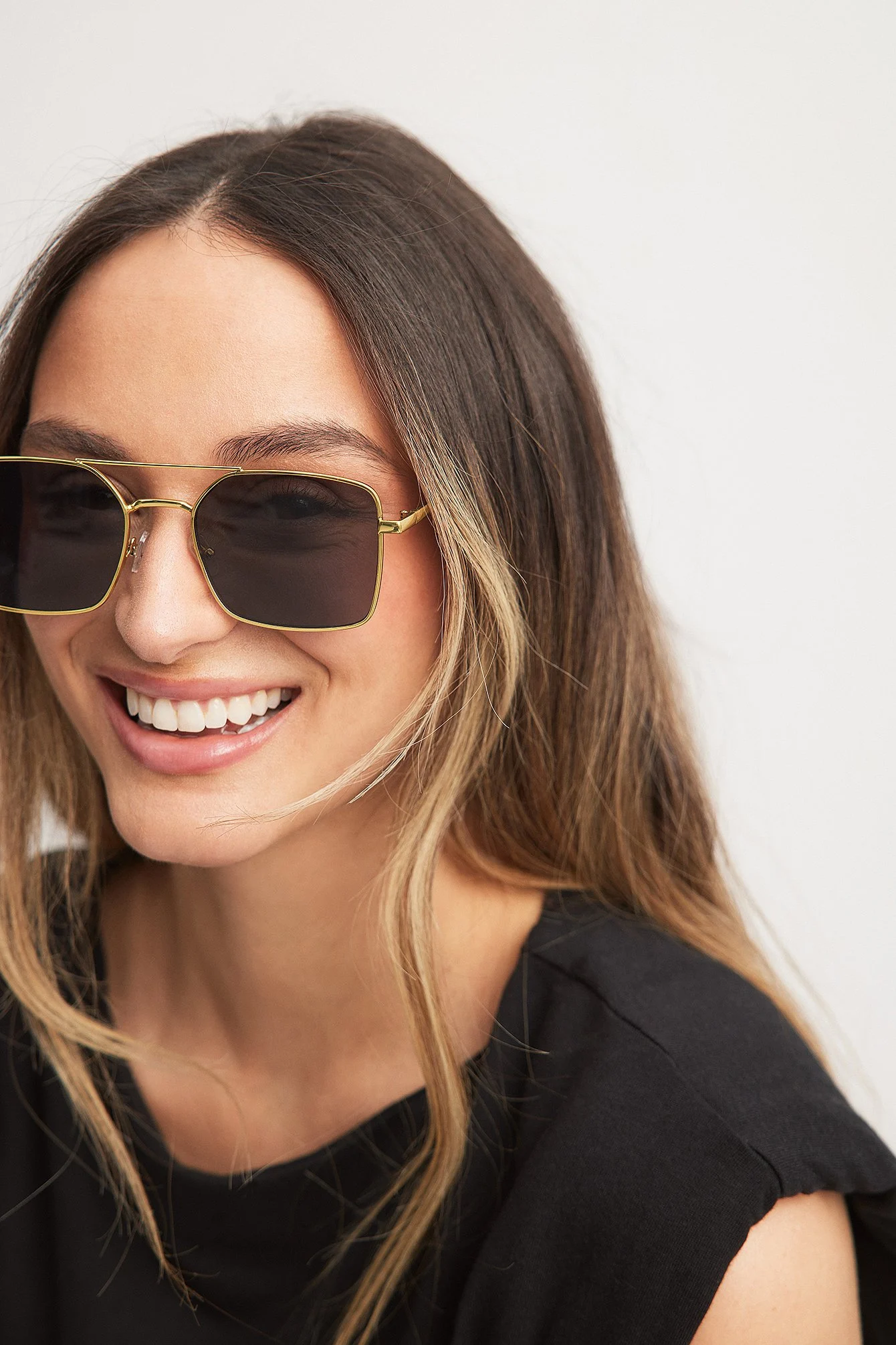 Recycelte Wide Wire Frame Sonnenbrille
